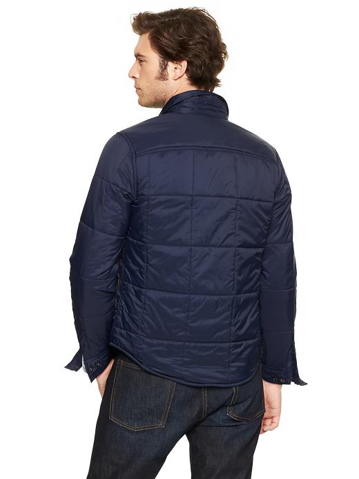 2 of 8 showing, with the color tapestry navy of product Quilted shirt jacket
