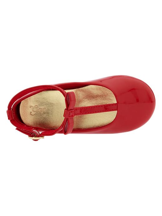 2 of 8 showing, with the color red wagon of product T-strap ballet flats