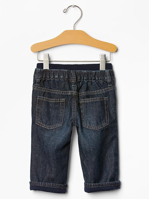 2 of 8 showing, with the color dark wash of product 1969 lined pull-on original fit jeans