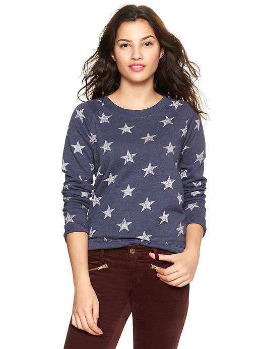 1 of 8 showing, with the color white stars of product Printed sweatshirt