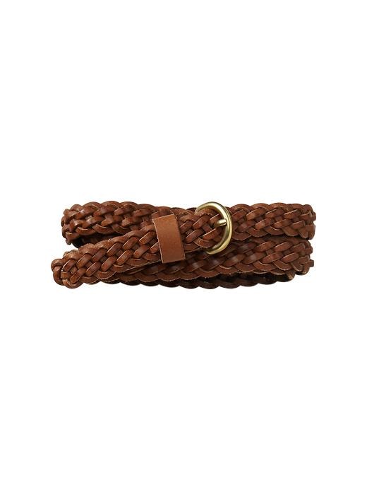 View large product image 1 of 1. Skinny braided belt