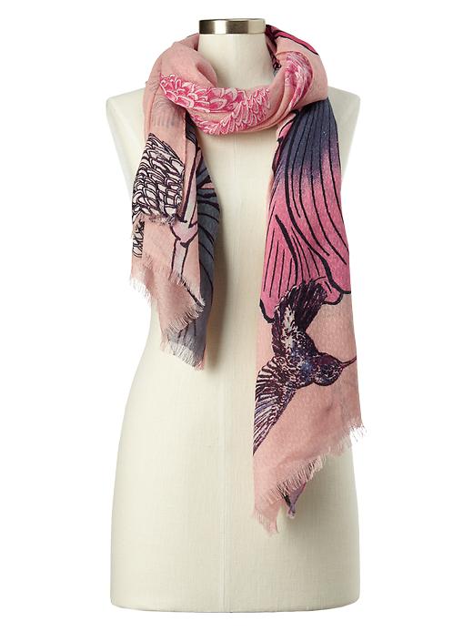 1 of 8 showing, with the color new sheer pink of product Large floral scarf