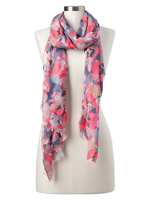 1 of 8 showing, with the color pink cameo of product Printed pastel scarf