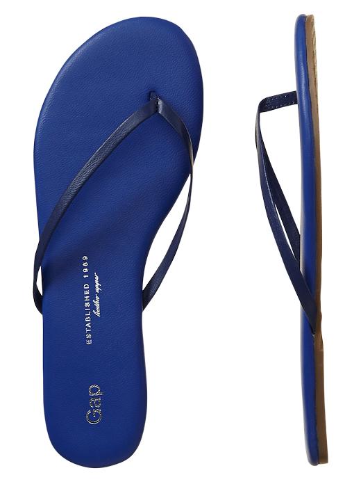 1 of 8 showing, with the color dark wisteria blue of product Thin flip flops