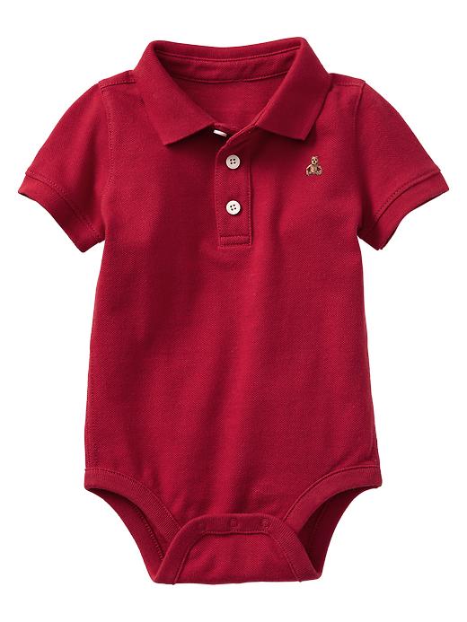 1 of 8 showing, with the color lasalle red of product Polo bodysuit
