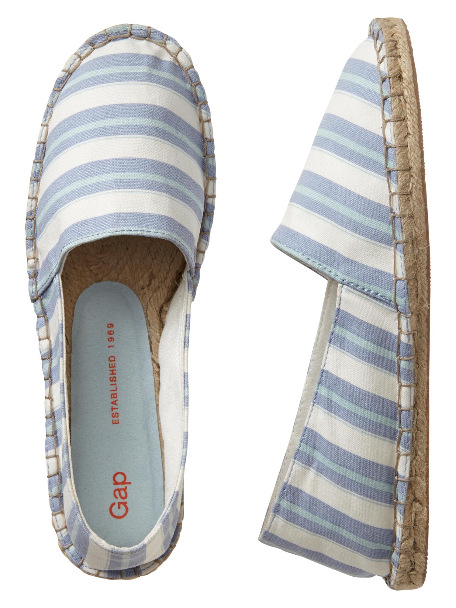 Женские балетки Gap Printed espadrille slip-ons, цвет: Синий полосатый