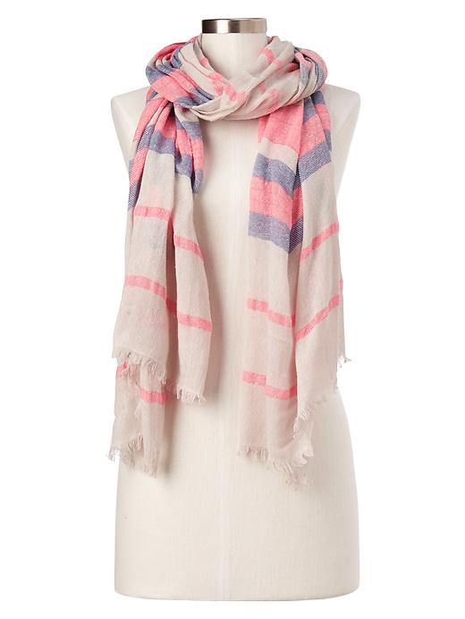 View large product image 1 of 1. Soft stripe scarf