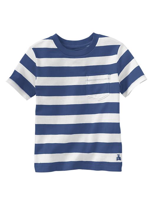 View large product image 1 of 1. Stripe pocket tee