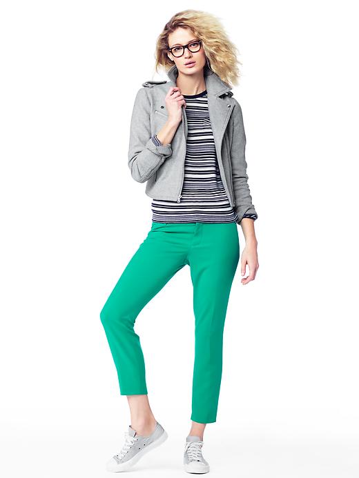 2 of 8 showing, with the color heather gray of product Wool moto jacket