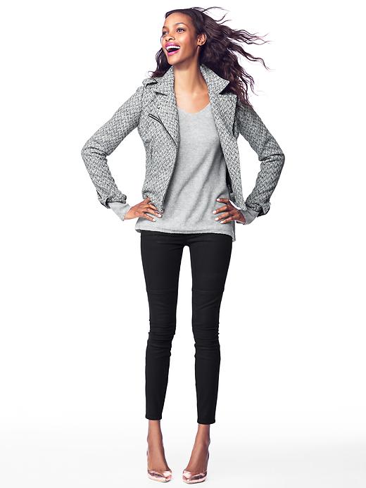 2 of 8 showing, with the color heather gray of product Sparkle circle-hem sweater