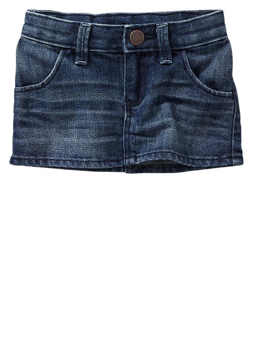View large product image 1 of 2. Denim mini skirt