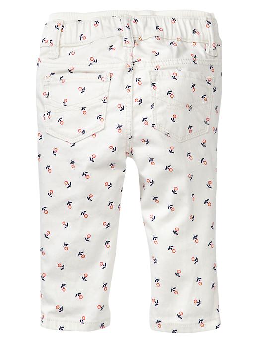 2 of 8 showing, with the color ivory frost of product Rosette pull-on skinny jeans