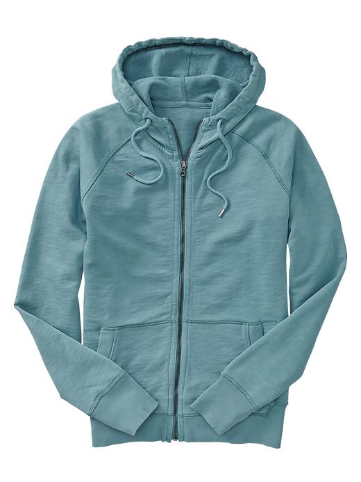 1 of 8 showing, with the color mineral blue of product Lived-in zip hoodie