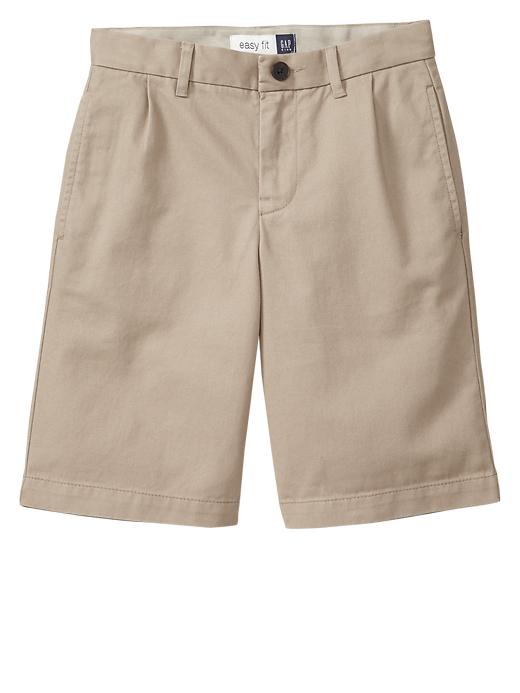 1 of 8 showing, with the color cargo khaki of product GapShield pleated shorts