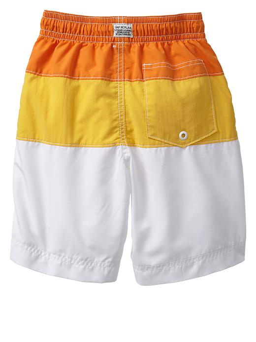 2 of 8 showing, with the color ORANGE PULP of product Colorblock swim trunks