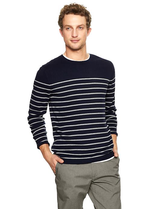 View large product image 1 of 1. Cotton striped sweater