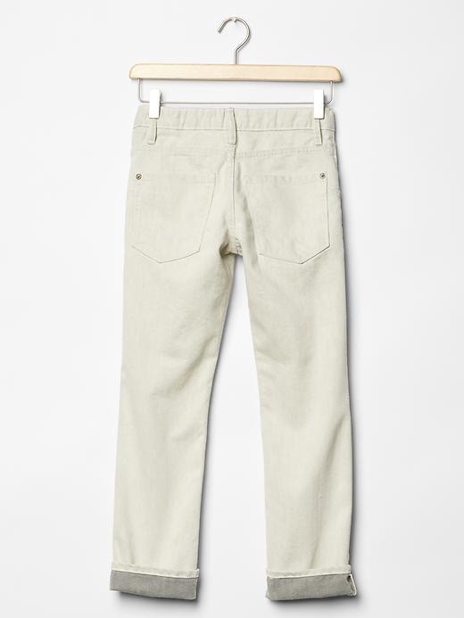 2 of 8 showing, with the color denim of product Kids Straight Jeans with Fantastiflex