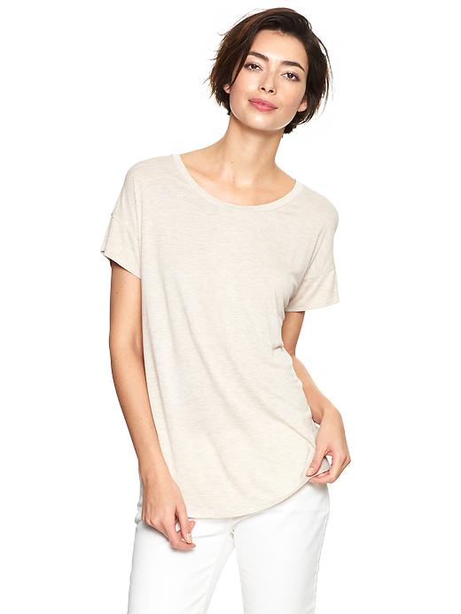 View large product image 1 of 1. Drapey fluid tee