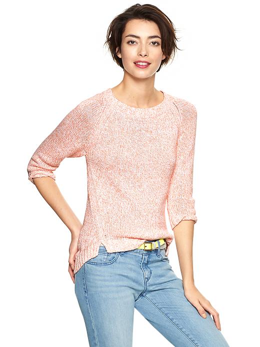1 of 8 showing, with the color orange peel of product Marled sweater