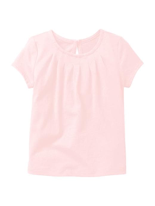 1 of 8 showing, with the color pink cameo of product Pleated short-sleeve T