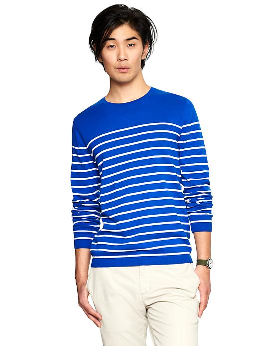 View large product image 1 of 2. Cotton striped sweater