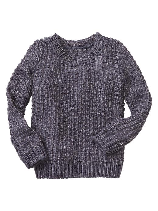 1 of 8 showing, with the color night azul of product Metallic open-stitch sweater