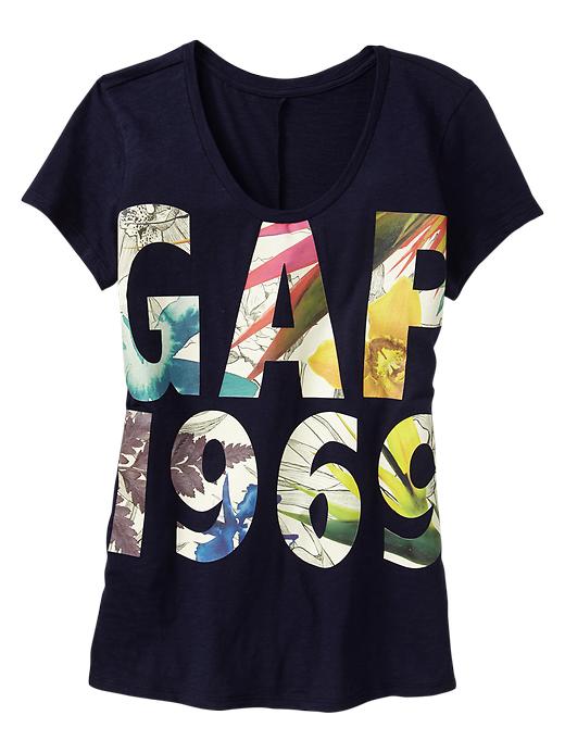 2 of 8 showing, with the color dark night of product Tropical logo tee