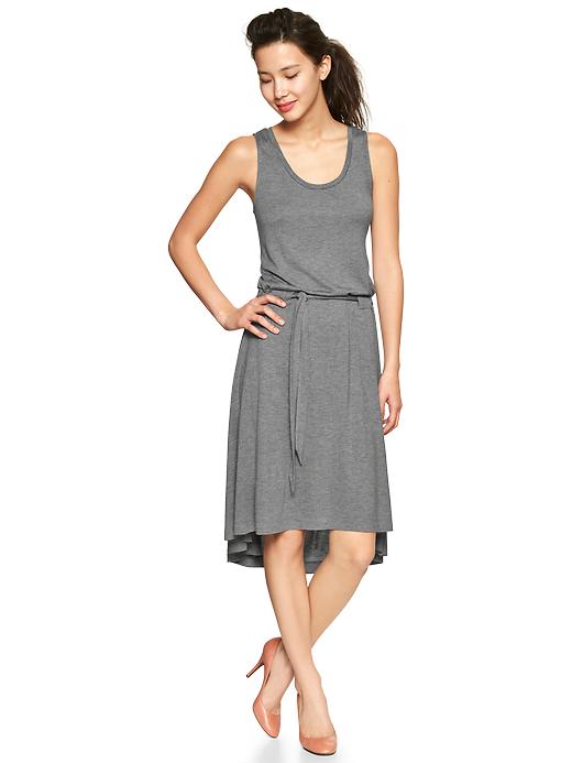 1 of 8 showing, with the color charcoal of product Hi-lo dress
