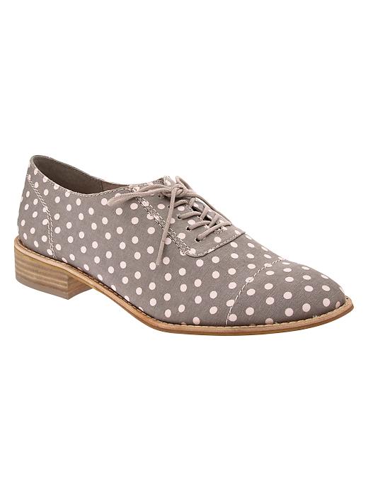 1 of 8 showing, with the color gray dot of product Printed canvas oxfords