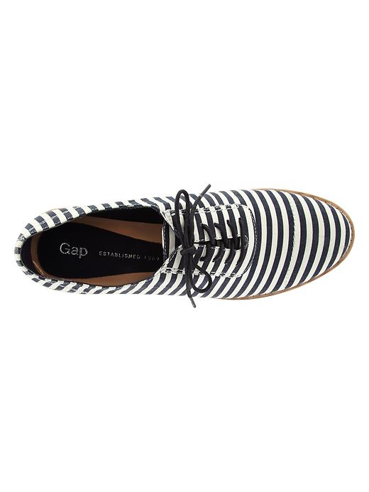 2 of 8 showing, with the color navy stripe of product Printed canvas oxfords