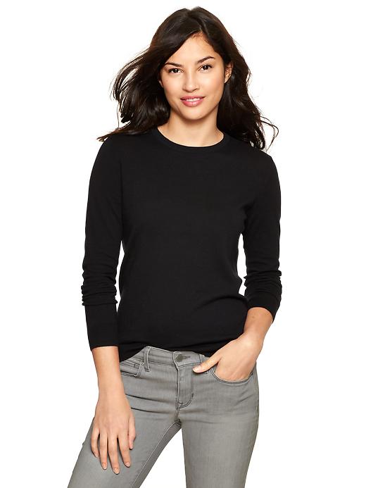 1 of 8 showing, with the color true black knit of product Luxlight sweater