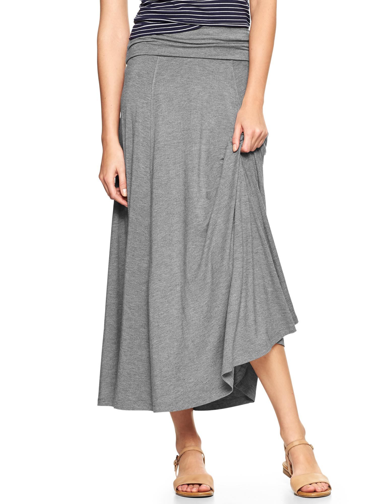 Foldover maxi skirt