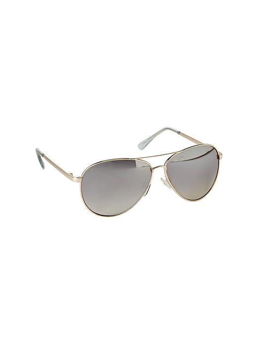 1 of 8 showing, with the color gold of product Aviator sunglasses
