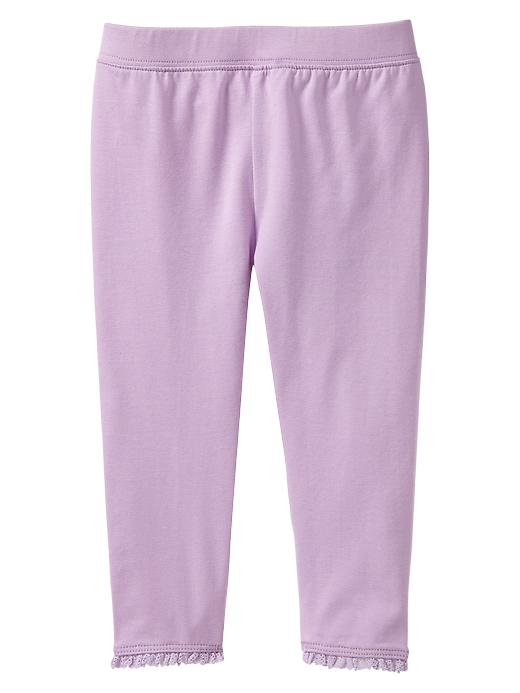1 of 8 showing, with the color violet mist of product Lace-trim leggings