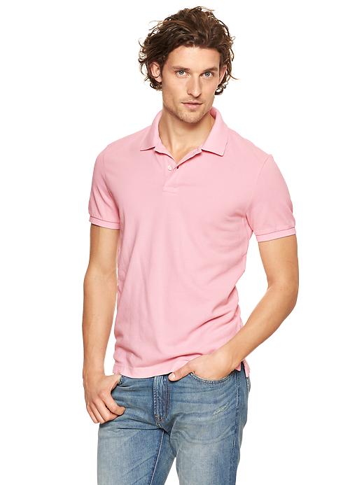 1 of 8 showing, with the color parfait pink of product Modern pique polo