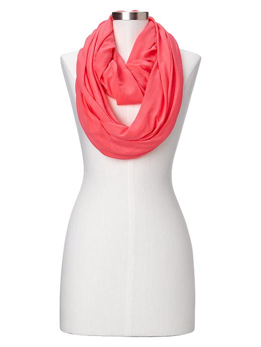 1 of 8 showing, with the color sassy pink of product Slub T-shirt infinity scarf