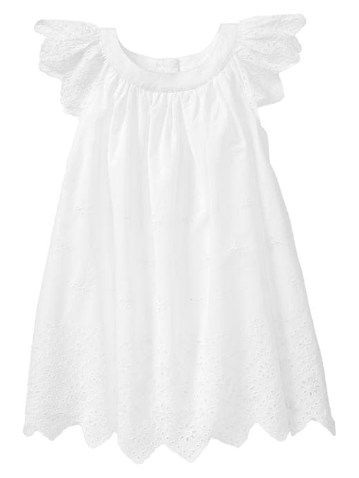 View large product image 1 of 1. Eyelet flutter dress