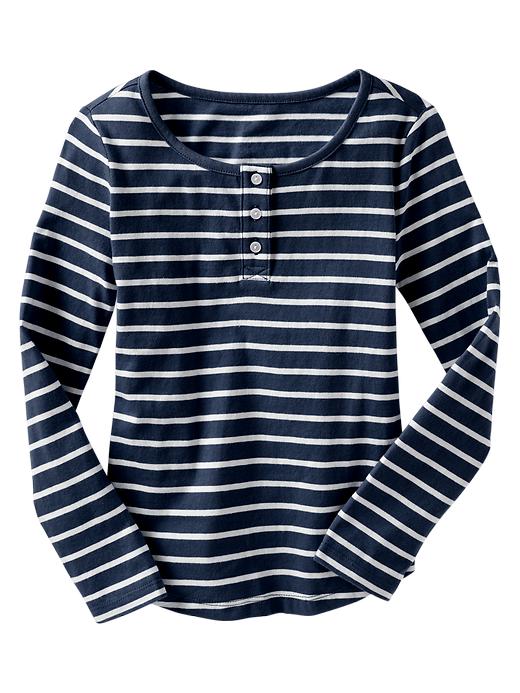 1 of 8 showing, with the color navy stripe of product Printed henley