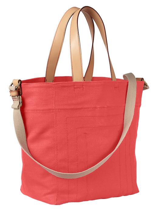 1 of 8 showing, with the color fresh coral of product Canvas tote