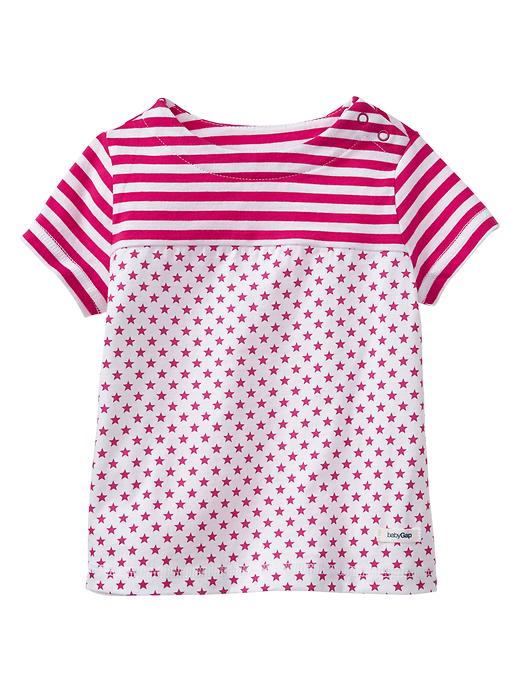 1 of 8 showing, with the color bright claret of product Mix-print tee