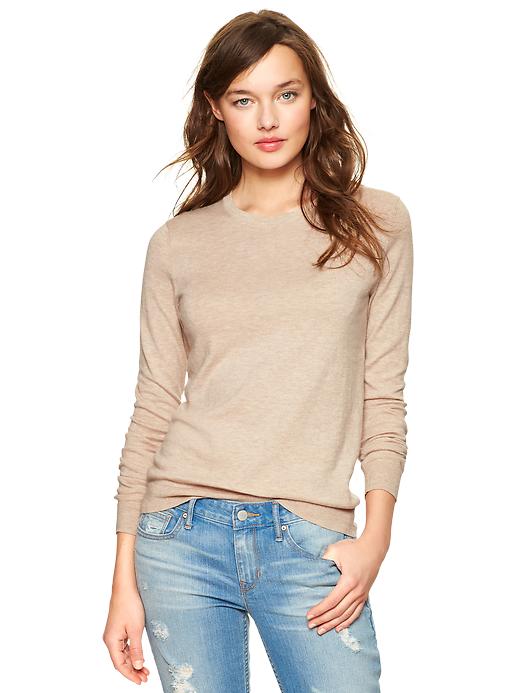 1 of 8 showing, with the color camel heather of product Luxlight sweater