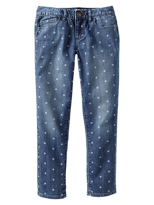 1 of 8 showing, with the color light denim of product 1969 dot super skinny skimmer jeans