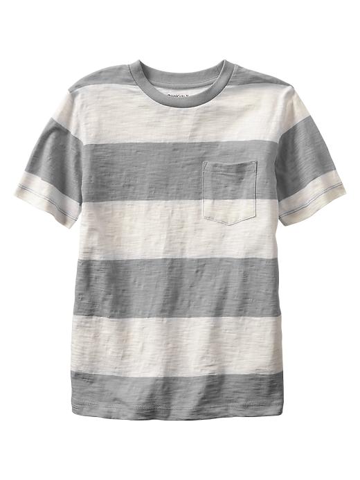 1 of 8 showing, with the color stormy of product Lived-in rugby-stripe T