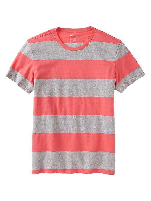 1 of 8 showing, with the color pink stripe of product Essential rugby T