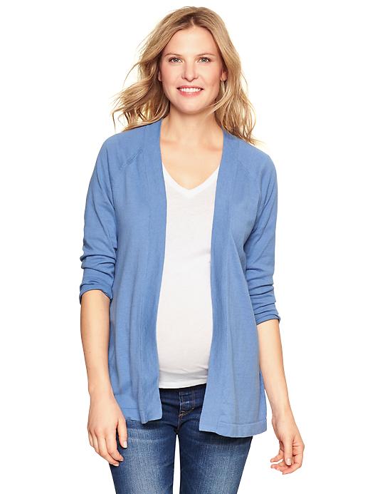 1 of 8 showing, with the color soft cornflower of product Open cardigan
