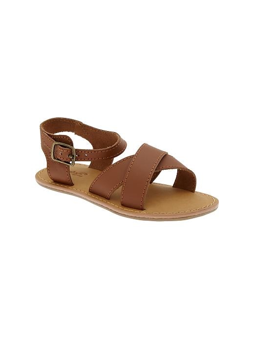 1 of 8 showing, with the color medium brown of product Crisscross sandals