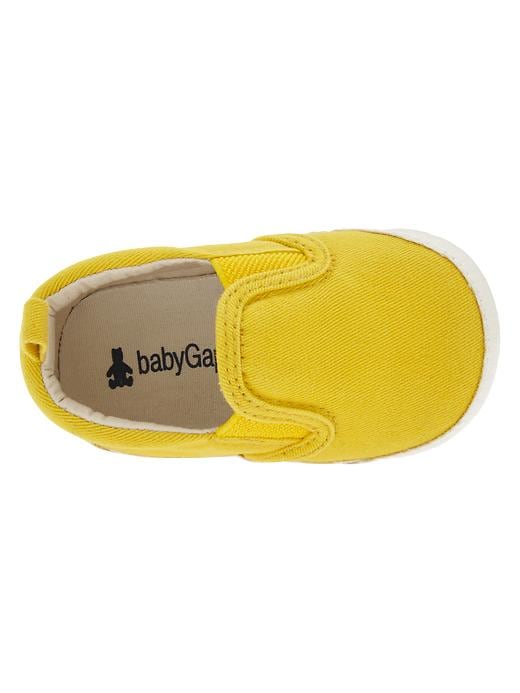 2 of 8 showing, with the color intense citronelle of product Canvas slip-on sneakers