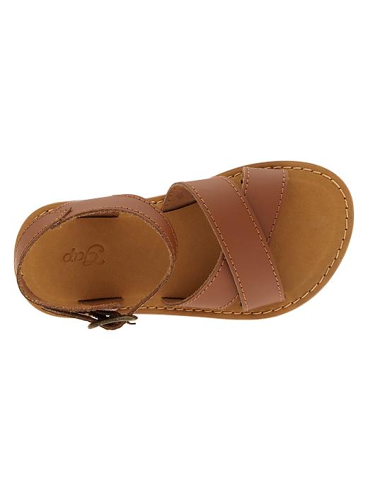 2 of 8 showing, with the color medium brown of product Crisscross sandals