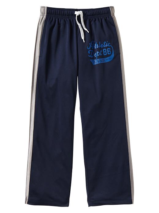 1 of 8 showing, with the color blue galaxy of product Side-stripe mesh active pants