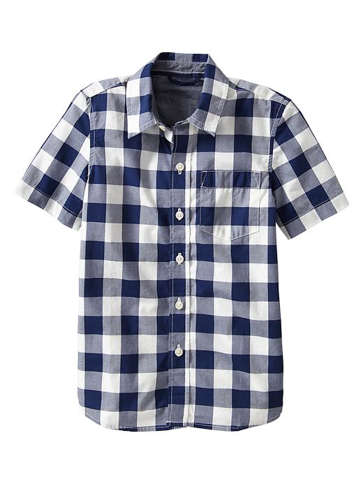 1 of 8 showing, with the color navy gingham of product Gingham shirt